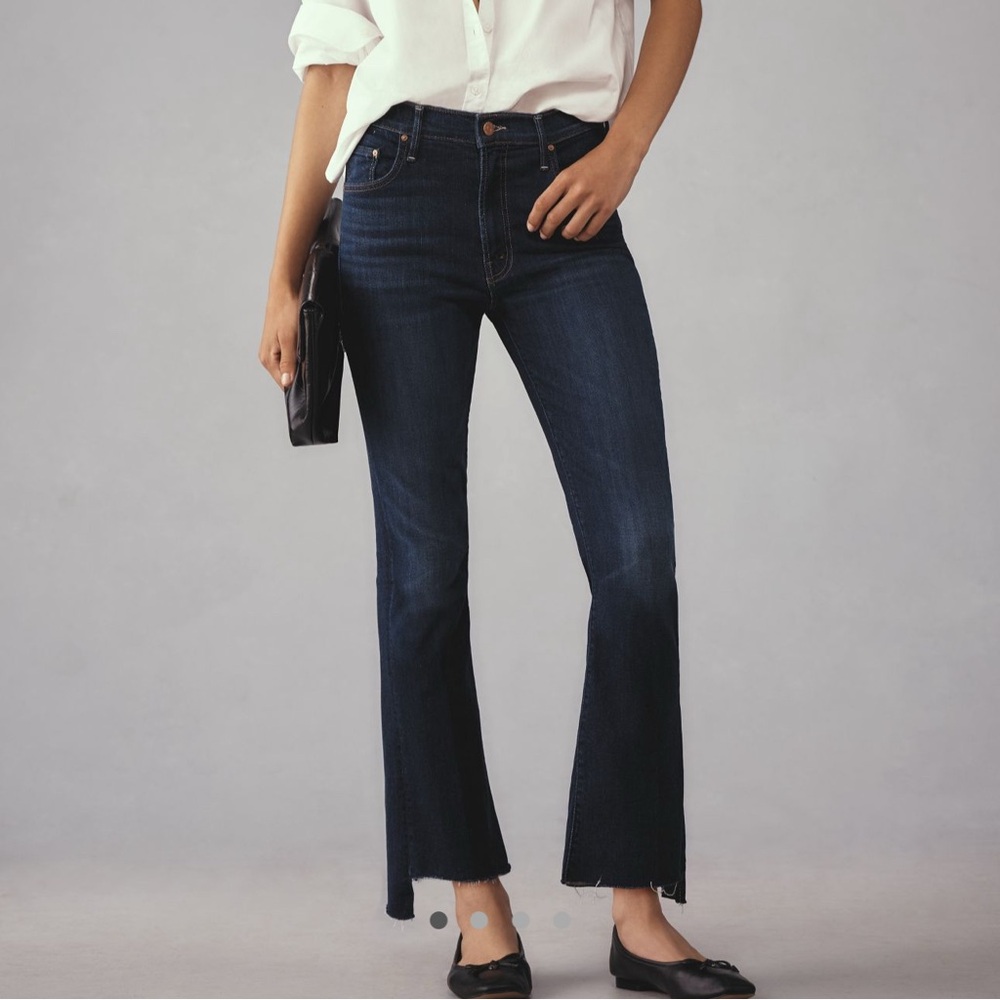MOTHER women's the insider crop step fray jeans